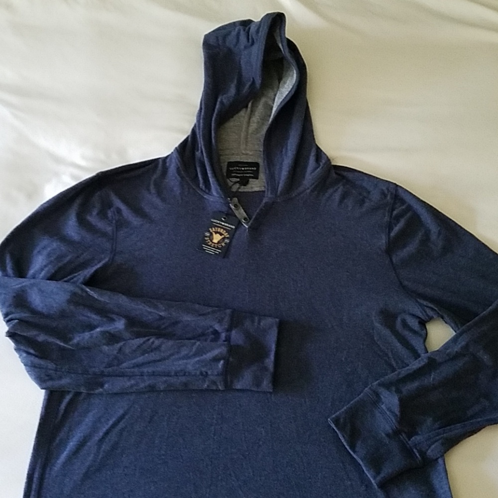 Lucky Brand Men's Navy Blue Hoodie